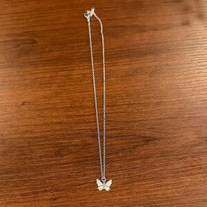 Silver Butterfly Pendant Necklace